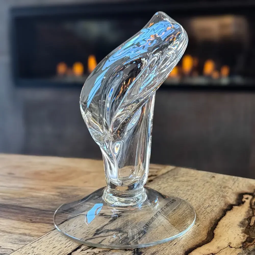 Cambridge HandBlown Clear Glass Jack in the Pulpit Calla Lily Vase/Candle Holder
